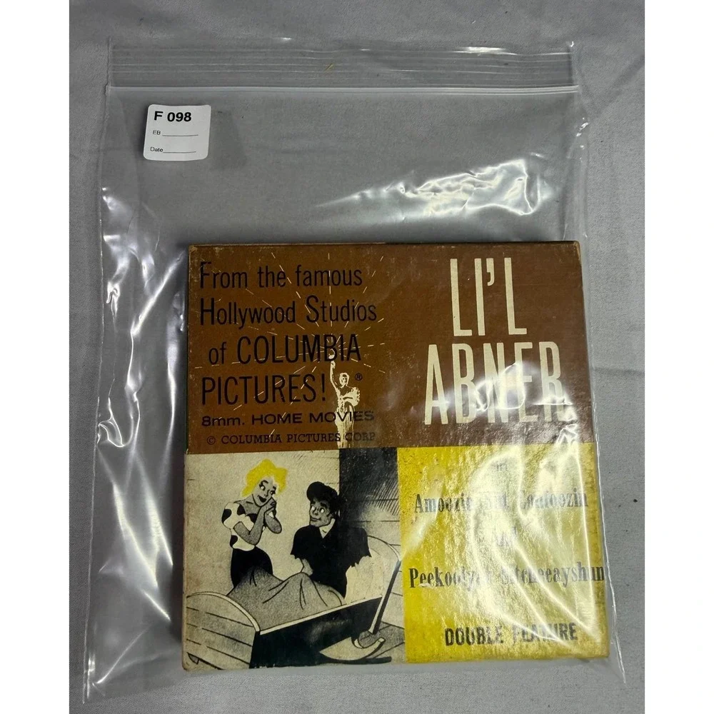 Vintage Li'l Abner 8mm Home Movie Columbia Pictures Double Feature LA2121